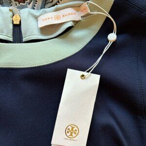 Tory Burch NWT Dress, Navy & Mint Green, Sz XL